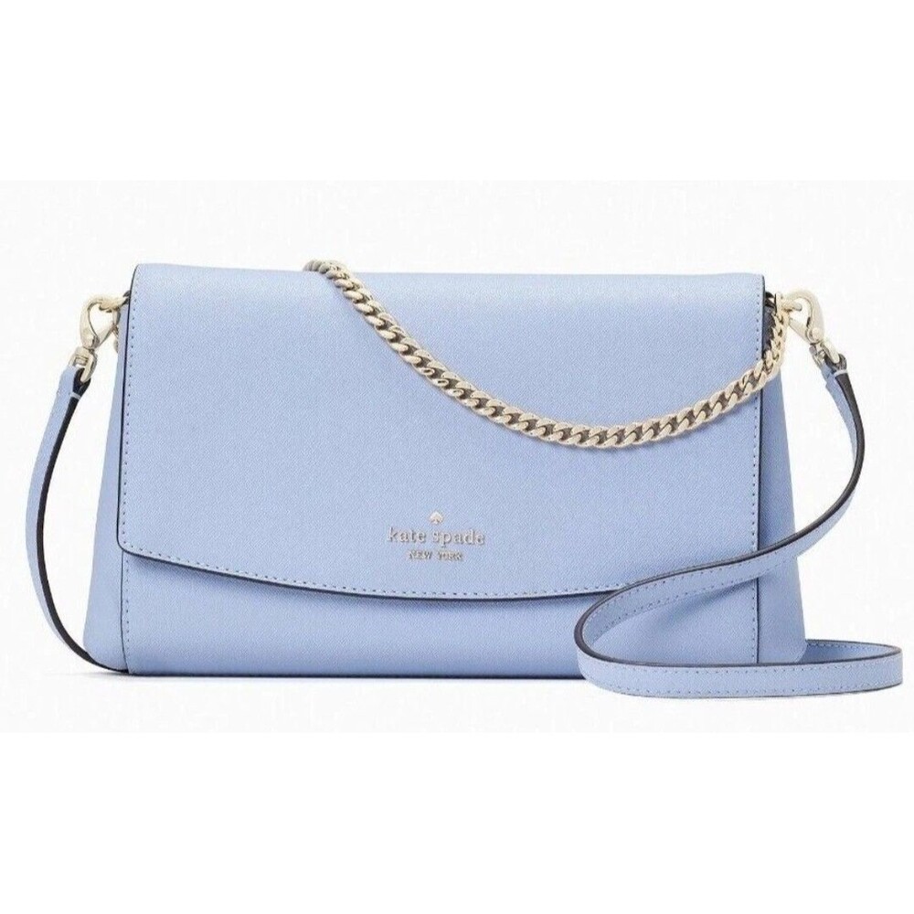 Beautiful KATE SPADE Greer Way Crossbody Bag Lite Sky Blue Purse VguC